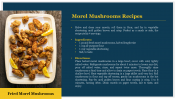 Morel Mushrooms Recipes PowerPoint Template Design